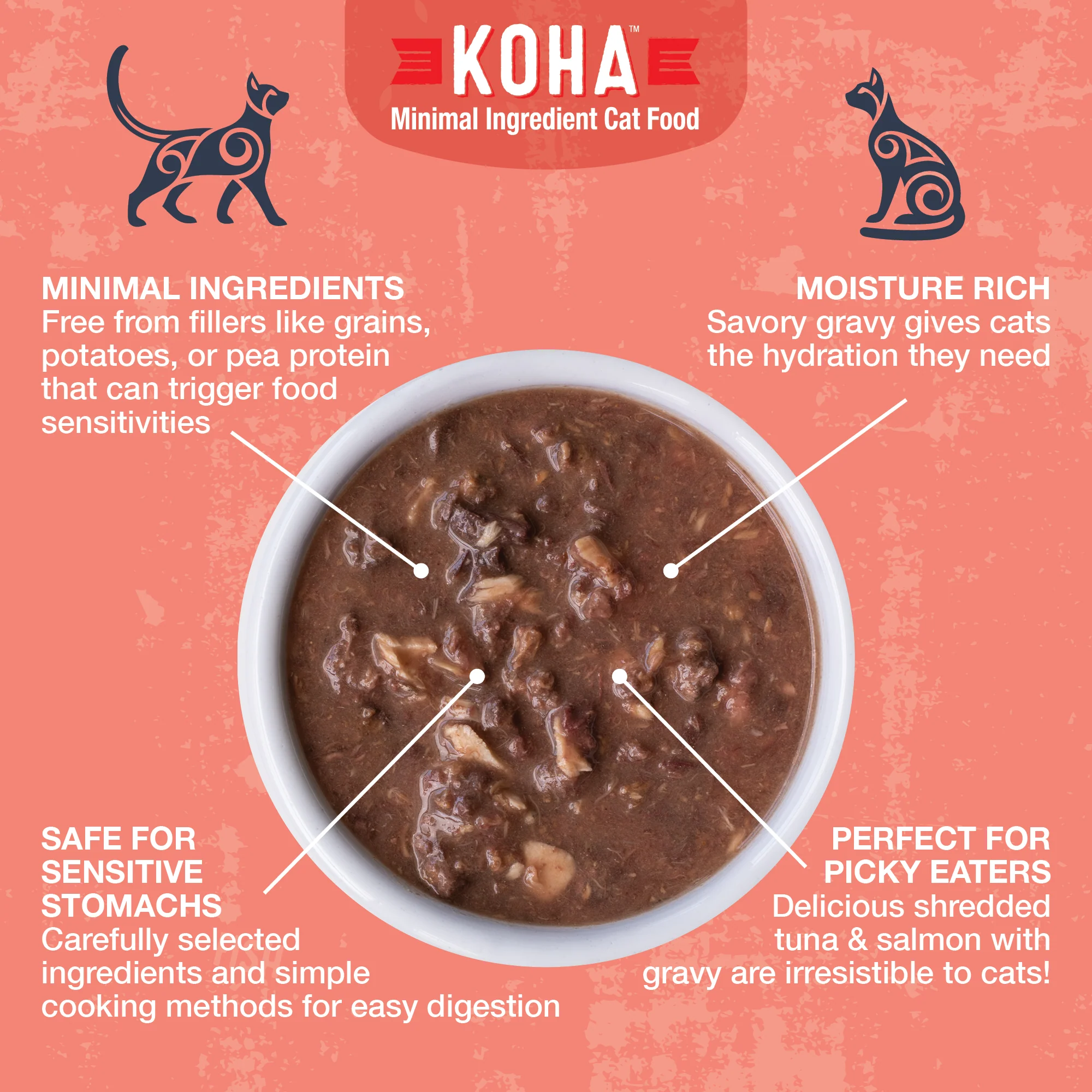 Poké Bowl Tuna & Salmon Entrée in Gravy for Cats - Image 4