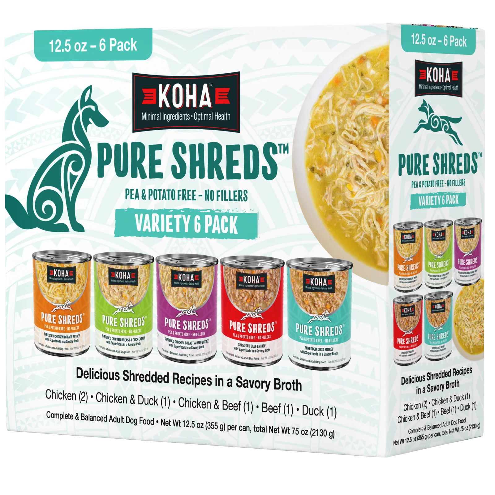 Pure Shreds Variety 6 Pack for Dogs
